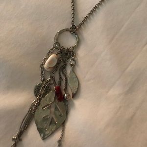 Silver chain layered necklace